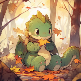 Postcard Dragon Autumn